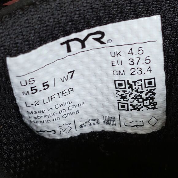 TYR L-2 Lifter Weightlifting Shoes Black Gold Women's Size 7 Men's Size 5.5 - Picture 7 of 7